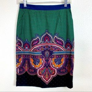 EDME & ESYLLTE Anthropologie Paisley “Street” Pencil Skirt size 0